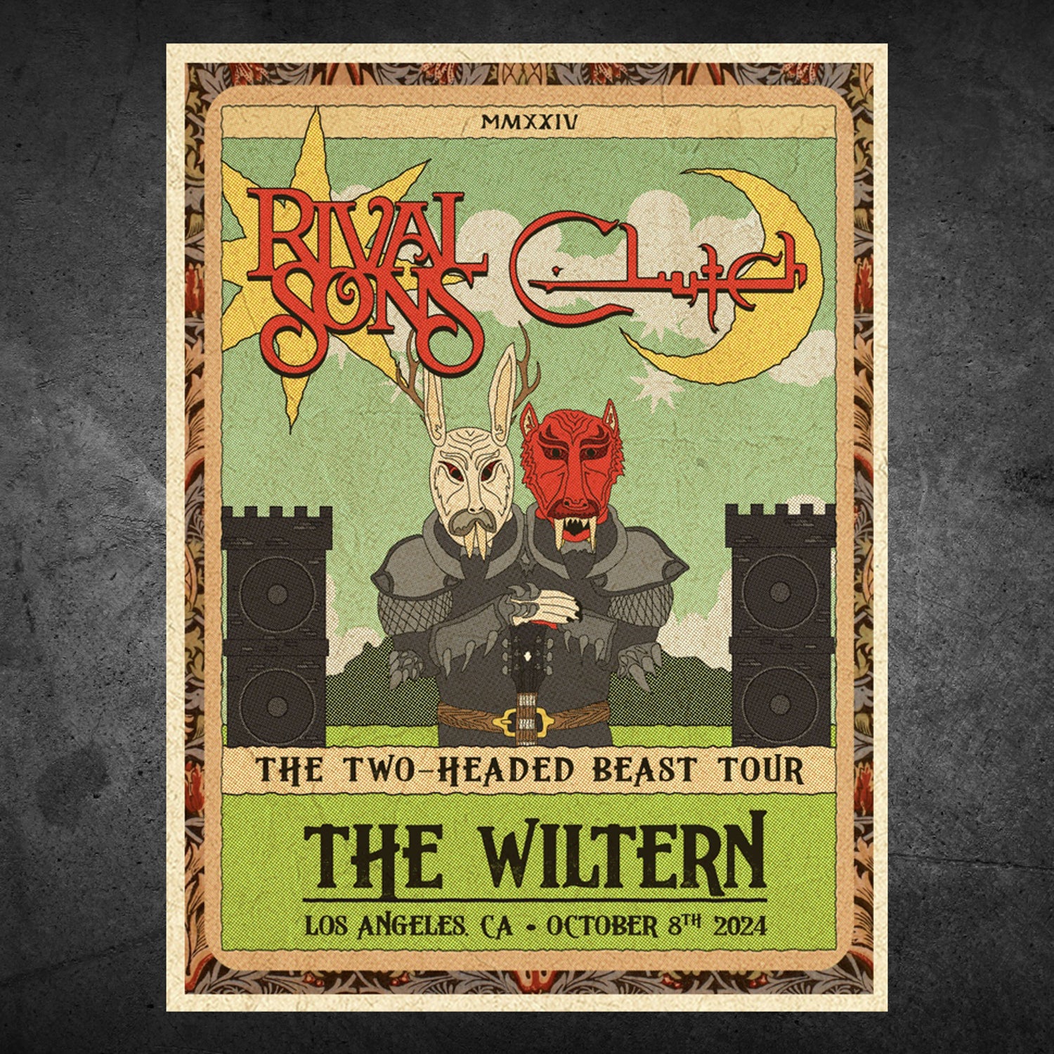 Rival Sons x Clutch @ The Wiltern "Two-Headed Beast Tour" Poster