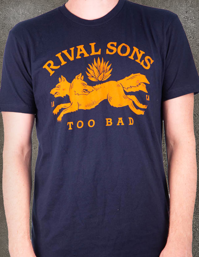 Navy Too Bad Graphic Tee T-Shirt - Rival Sons Official Merchandise